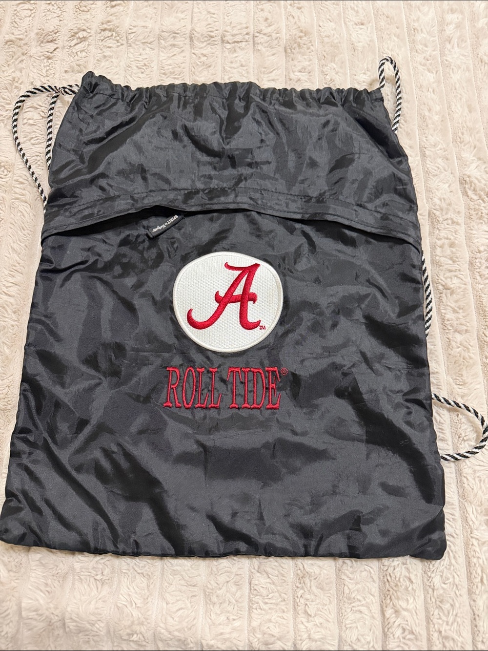thirty-one Black Alabama 'A' Roll Tide cinch sack